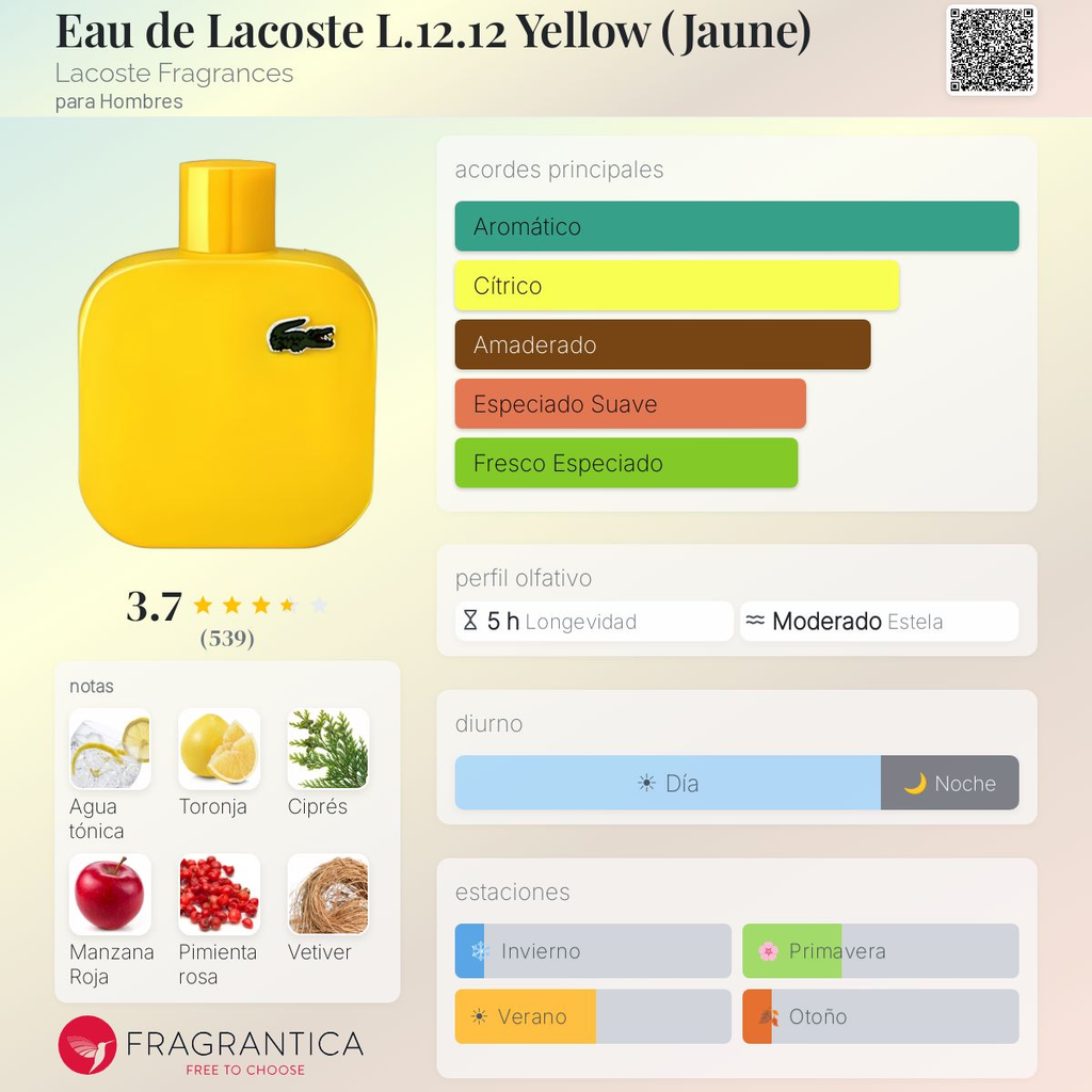 Lacoste L.12.12 Yellow (Jaune)